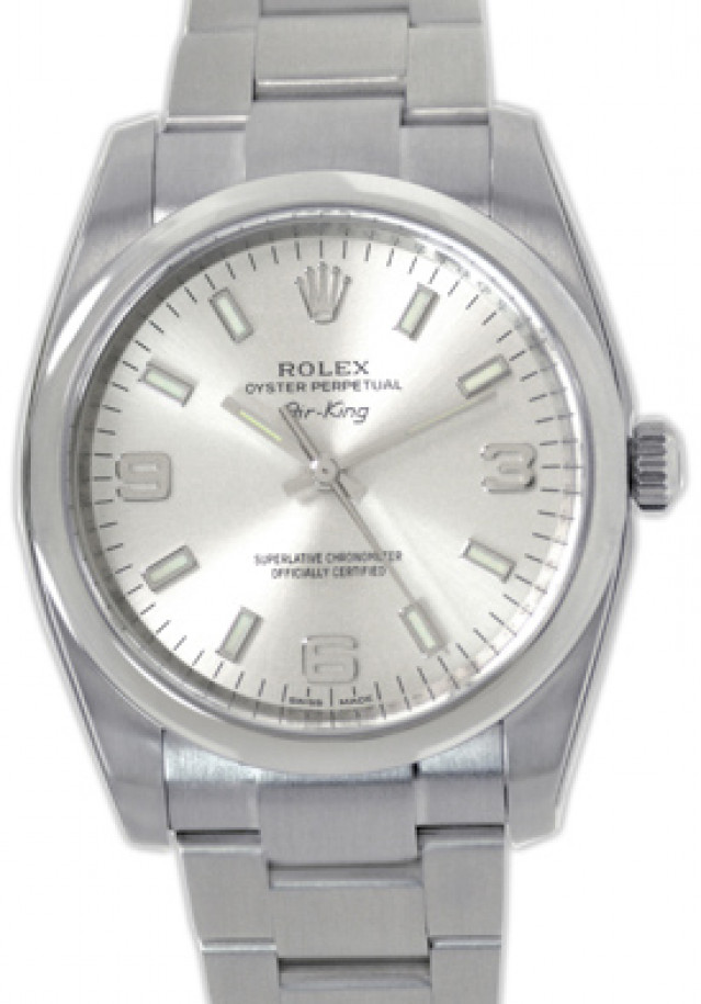 Used Rolex Air King 114200 with Silver Dial